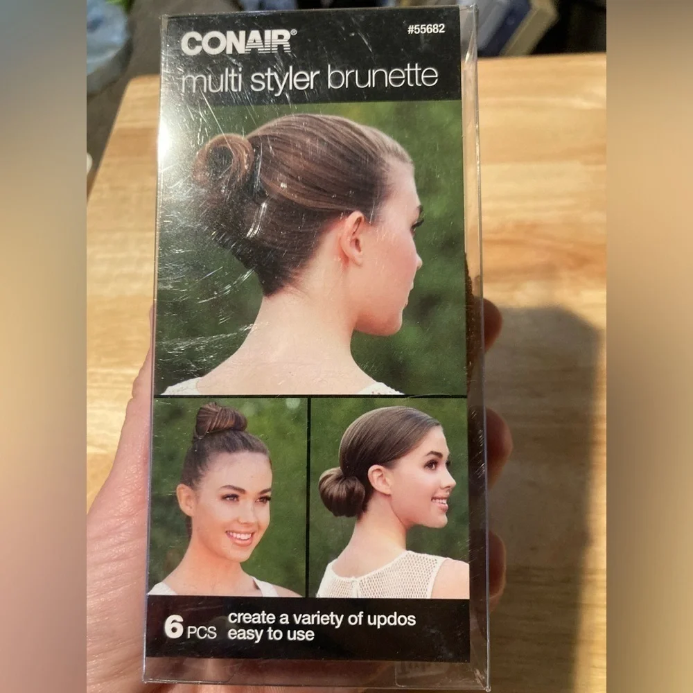 4/$25 Conair brunette updo 6 piece set. Brand new in box. Great for prom